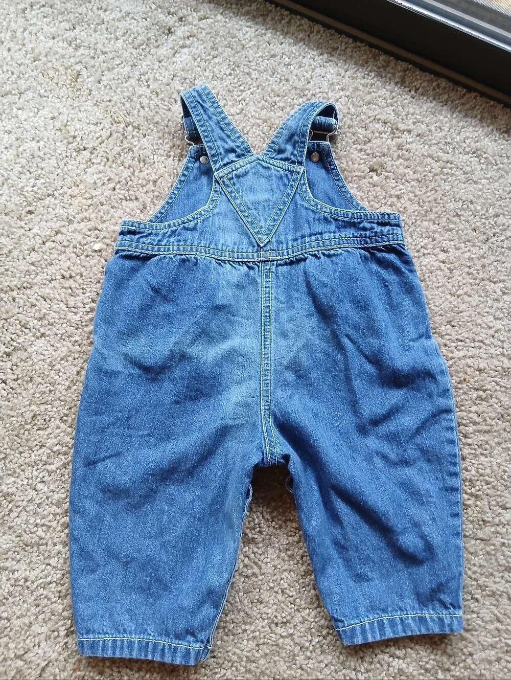 Vintage Rainbow Tag Gymboree Blue Denim Kids Overalls Embroidered Pocket Y2K